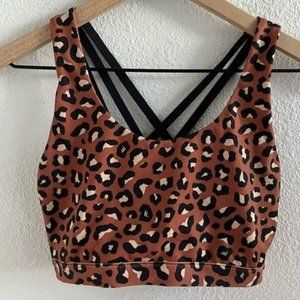 Fabletics Leopard Sports Bra- size L